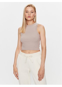 Guess Top Edie V3GP19 K8RT2 Beżowy Slim Fit ze sklepu MODIVO w kategorii Bluzki damskie - zdjęcie 181178592