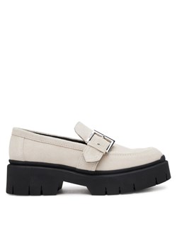 HUGO Loafersy 50541731 Écru ze sklepu MODIVO w kategorii Lordsy damskie - zdjęcie 181178602
