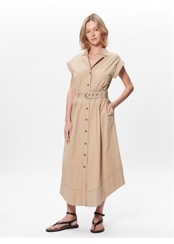 TWINSET Sukienka koszulowa 231TT2102 Beżowy Regular Fit ze sklepu MODIVO w kategorii Sukienki - zdjęcie 181178630