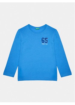 United Colors Of Benetton Bluzka 3ATNG10B9 Niebieski Regular Fit ze sklepu MODIVO w kategorii T-shirty chłopięce - zdjęcie 181178733