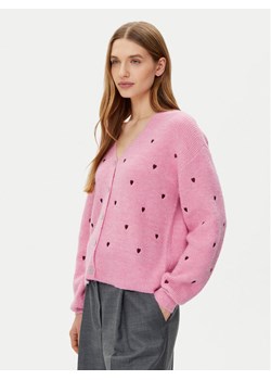 YAS Kardigan Bow 26034899 Różowy Regular Fit ze sklepu MODIVO w kategorii Swetry damskie - zdjęcie 181178804