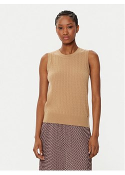 Tommy Hilfiger Sweter WW0WW43956 Beżowy Regular Fit ze sklepu MODIVO w kategorii Swetry damskie - zdjęcie 181178870