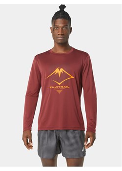 Asics Longsleeve Fujitrail Logo Ls 2011C720 Czerwony Ahletic Fit ze sklepu MODIVO w kategorii T-shirty męskie - zdjęcie 181178890