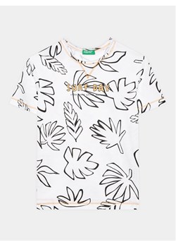United Colors Of Benetton T-Shirt 34D3G109I Biały Regular Fit ze sklepu MODIVO w kategorii T-shirty chłopięce - zdjęcie 181179422
