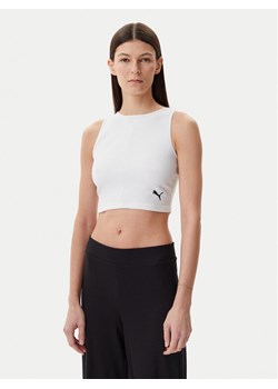 Puma Top Ess 629765 Biały Slim Fit ze sklepu MODIVO w kategorii Bluzki damskie - zdjęcie 181179524