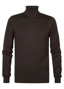 Petrol Industries Sweter M-3030-KWC260 Brązowy Slim Fit ze sklepu MODIVO w kategorii Swetry męskie - zdjęcie 181179554