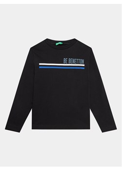 United Colors Of Benetton Bluzka 3I1XC10D7 Czarny Regular Fit ze sklepu MODIVO w kategorii T-shirty chłopięce - zdjęcie 181179642
