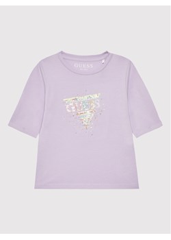 Guess Bluzka K2YI17 KAPO0 Fioletowy Regular Fit ze sklepu MODIVO w kategorii Bluzki dziewczęce - zdjęcie 181179792