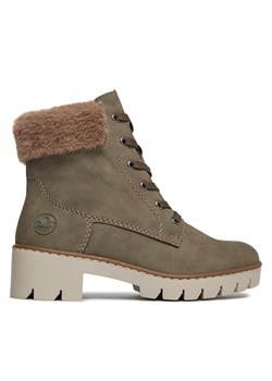 Rieker Botki X5718-52 Khaki ze sklepu MODIVO w kategorii Workery damskie - zdjęcie 181179913