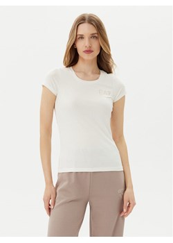 EA7 Emporio Armani T-Shirt 8NTT65 TJDQZ U0005 Biały Regular Fit ze sklepu MODIVO w kategorii Bluzki damskie - zdjęcie 181180160