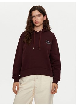 Lee Bluza 112355175 Bordowy Relaxed Fit ze sklepu MODIVO w kategorii Bluzy damskie - zdjęcie 181180373