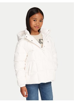 Tommy Hilfiger Kurtka puchowa KG0KG08392 Écru Regular Fit ze sklepu MODIVO w kategorii Kurtki dziewczęce - zdjęcie 181180724