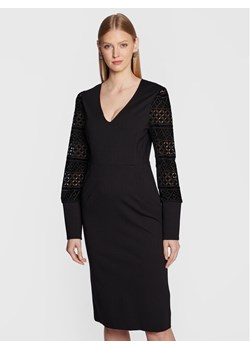 TWINSET Sukienka koktajlowa 222TT2180 Czarny Slim Fit ze sklepu MODIVO w kategorii Sukienki - zdjęcie 181180852