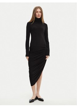 NORMA KAMALI Sukienka codzienna KK3243PLF35001 Czarny Slim Fit ze sklepu MODIVO w kategorii Sukienki - zdjęcie 181180882