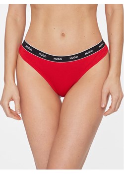 Hugo Stringi Thong Stripe 50510622 Czerwony ze sklepu MODIVO w kategorii Majtki damskie - zdjęcie 181180962