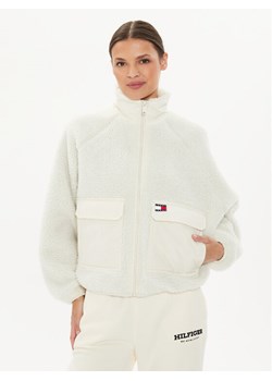 Tommy Jeans Kurtka przejściowa Teddy DW0DW18303 Écru Regular Fit ze sklepu MODIVO w kategorii Kurtki damskie - zdjęcie 181181043