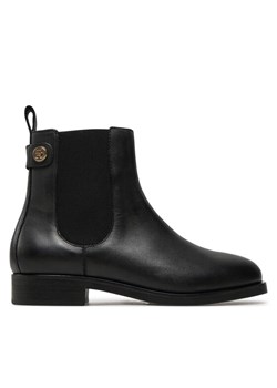 Tommy Hilfiger Sztyblety Th Stud Leather Low Chelsea FW0FW08184 Czarny ze sklepu MODIVO w kategorii Botki - zdjęcie 181181314