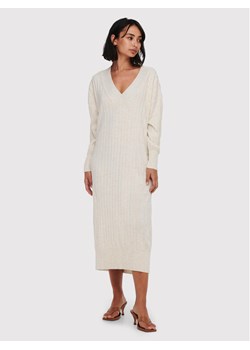 ONLY Sukienka dzianinowa New Tessa 15236372 Beżowy Regular Fit ze sklepu MODIVO w kategorii Sukienki - zdjęcie 181181510