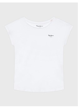 Pepe Jeans T-Shirt Bloomy PG502930 Biały Regular Fit ze sklepu MODIVO w kategorii Bluzki dziewczęce - zdjęcie 181181724