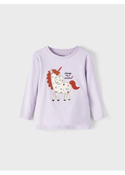 NAME IT Bluzka 13210313 Fioletowy Regular Fit ze sklepu MODIVO w kategorii Bluzki dziewczęce - zdjęcie 181181733