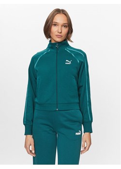 Puma Bluza T7 621464 Zielony Regular Fit ze sklepu MODIVO w kategorii Bluzy damskie - zdjęcie 181182250
