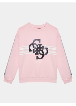 Guess Bluza J3YQ04 KA6R3 Różowy Regular Fit ze sklepu MODIVO w kategorii Bluzy dziewczęce - zdjęcie 181182401