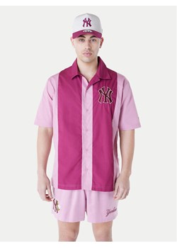 New Era Koszula New York Yankees Stripe Revere 60596341 Różowy Regular Fit ze sklepu MODIVO w kategorii Koszule męskie - zdjęcie 181182494
