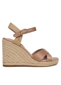 Tommy Hilfiger Espadryle Satin High Wedge Espadrille FW0FW08602 Różowy ze sklepu MODIVO w kategorii Espadryle damskie - zdjęcie 181183101