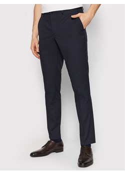 Selected Homme Spodnie garniturowe Logan 16051395 Granatowy Slim Fit ze sklepu MODIVO w kategorii Spodnie męskie - zdjęcie 181183201