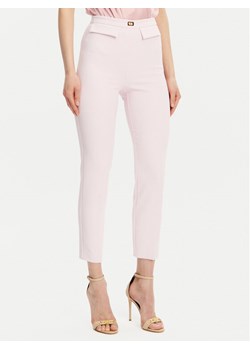 Elisabetta Franchi Spodnie materiałowe PA-077-51E2-V320 Różowy Regular Fit ze sklepu MODIVO w kategorii Spodnie damskie - zdjęcie 181183224