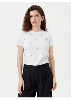 KARL LAGERFELD T-Shirt A1W17078 Biały Regular Fit ze sklepu MODIVO w kategorii Bluzki damskie - zdjęcie 181183302