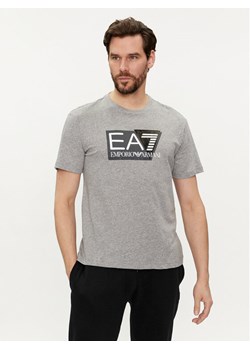 EA7 Emporio Armani T-Shirt 3DPT81 PJM9Z 3905 Szary Regular Fit ze sklepu MODIVO w kategorii T-shirty męskie - zdjęcie 181183334