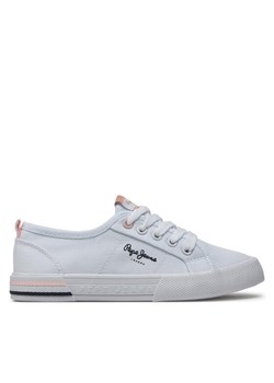 Pepe Jeans Tenisówki Brady Basic G PGS30604 Biały ze sklepu MODIVO w kategorii Trampki dziecięce - zdjęcie 181183542