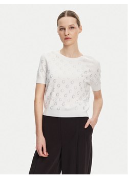 Guess Sweter W5GR05 Z3D60 Biały Regular Fit ze sklepu MODIVO w kategorii Swetry damskie - zdjęcie 181183720