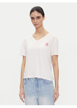 HUGO T-Shirt Nika_T-Shirt 50540046 Écru Regular Fit ze sklepu MODIVO w kategorii Bluzki damskie - zdjęcie 181184110