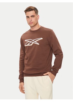 Reebok Bluza Vector Logo 100202412 Brązowy Regular Fit ze sklepu MODIVO w kategorii Bluzy męskie - zdjęcie 181184231