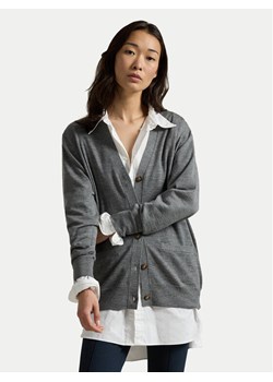 Polo Ralph Lauren Kardigan 211956233002 Szary Relaxed Fit ze sklepu MODIVO w kategorii Swetry damskie - zdjęcie 181184310