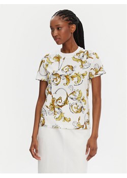 Versace Jeans Couture T-Shirt 78HAH613 Biały Regular Fit ze sklepu MODIVO w kategorii Bluzki damskie - zdjęcie 181184483