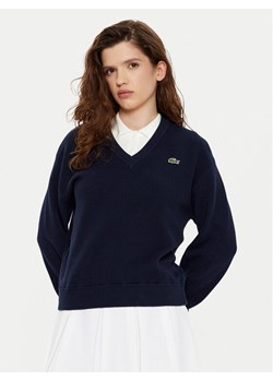 Lacoste Sweter AF5622 Granatowy Regular Fit ze sklepu MODIVO w kategorii Swetry damskie - zdjęcie 181184511