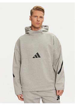 adidas Bluza Z.N.E. JE3070 Szary Loose Fit ze sklepu MODIVO w kategorii Bluzy męskie - zdjęcie 181184901