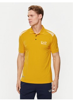 EA7 Emporio Armani Polo 3DPF51 PJULZ 1680 Żółty Regular Fit ze sklepu MODIVO w kategorii T-shirty męskie - zdjęcie 181184912