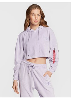 Alpha Industries Bluza 108041 Fioletowy Oversize ze sklepu MODIVO w kategorii Bluzy damskie - zdjęcie 181184940