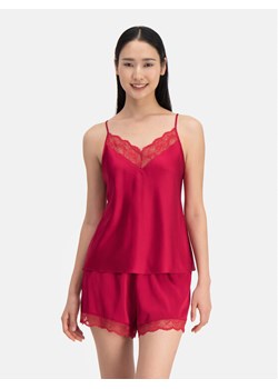 Dorina Koszulka piżamowa Pure Silk DCCA0001SK002 Czerwony Regular Fit ze sklepu MODIVO w kategorii Piżamy damskie - zdjęcie 181185172