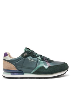 Pepe Jeans Sneakersy PLS40021 Zielony ze sklepu MODIVO w kategorii Buty sportowe damskie - zdjęcie 181185393