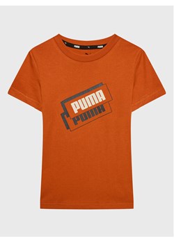 Puma T-Shirt Alpha Holiday 670109 Pomarańczowy Regular Fit ze sklepu MODIVO w kategorii T-shirty chłopięce - zdjęcie 181185474