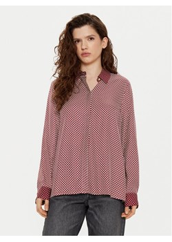 Tommy Hilfiger Koszula WW0WW44036 Bordowy Relaxed Fit ze sklepu MODIVO w kategorii Koszule damskie - zdjęcie 181185623