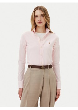 Polo Ralph Lauren Koszula 211924258018 Różowy Slim Fit ze sklepu MODIVO w kategorii Koszule damskie - zdjęcie 181185690