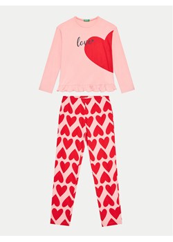 United Colors Of Benetton Piżama 3VD00P06Z Różowy Regular Fit ze sklepu MODIVO w kategorii Piżamy dziecięce - zdjęcie 181185890
