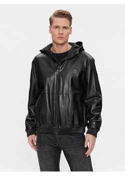 Hugo Kurtka skórzana Bennu-L 50498321 Czarny Regular Fit ze sklepu MODIVO w kategorii Kurtki męskie - zdjęcie 181185963