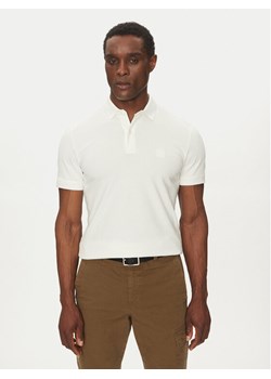 BOSS Polo Passertip 50507699 Beżowy Slim Fit ze sklepu MODIVO w kategorii T-shirty męskie - zdjęcie 181186022
